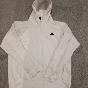 adidas Men's White Hooded Jacket